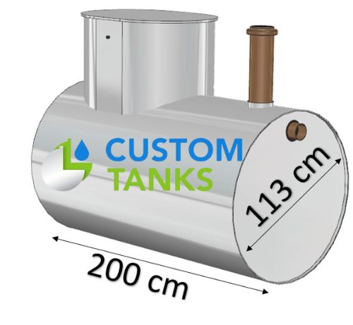 Stație de epurare a apei menajere OBR 2000 L ,ecologică, produsă de Custom Tanks.