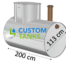 Stație de epurare a apei menajere OBR 2000 L ,ecologică, produsă de Custom Tanks.