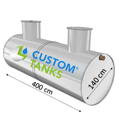Rezervor subteran 6000 L – diametru 140 cm, lungime 400 cm – Custom Tanks